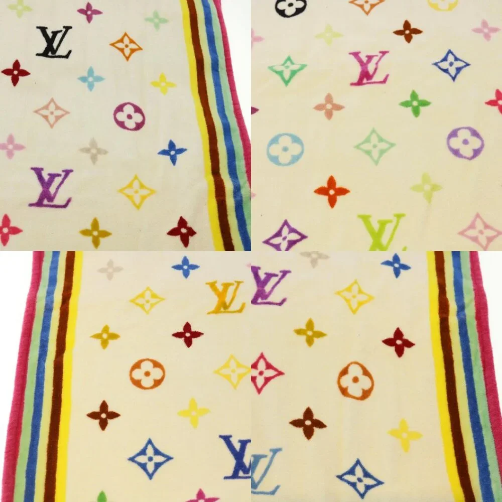 LOUIS VUITTON Monogram Multicolor Towel EDITION LIMITED 174 Cotton Auth 52532S